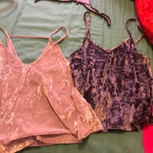 Velvet tank tops from forever 21